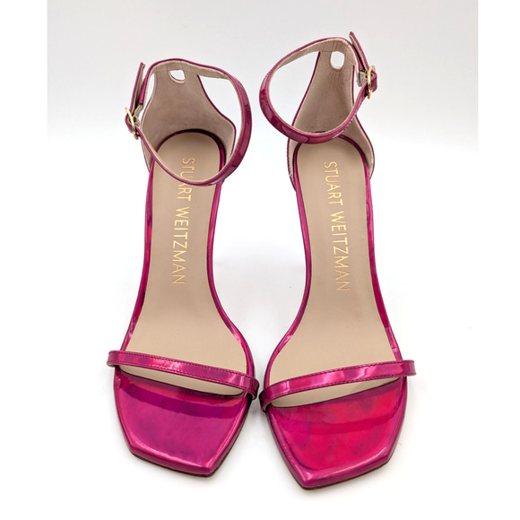 Stuart Weitzman Nudistcurve Sandal Stiletto Heels Women's Pink Size US8B EU38.5 - Picture 2 of 14
